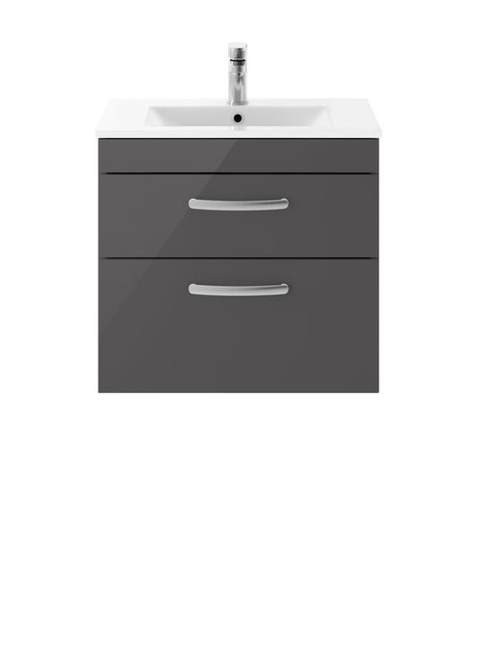 NUIE 600mm Wall Hung Cabinet With Basin 2