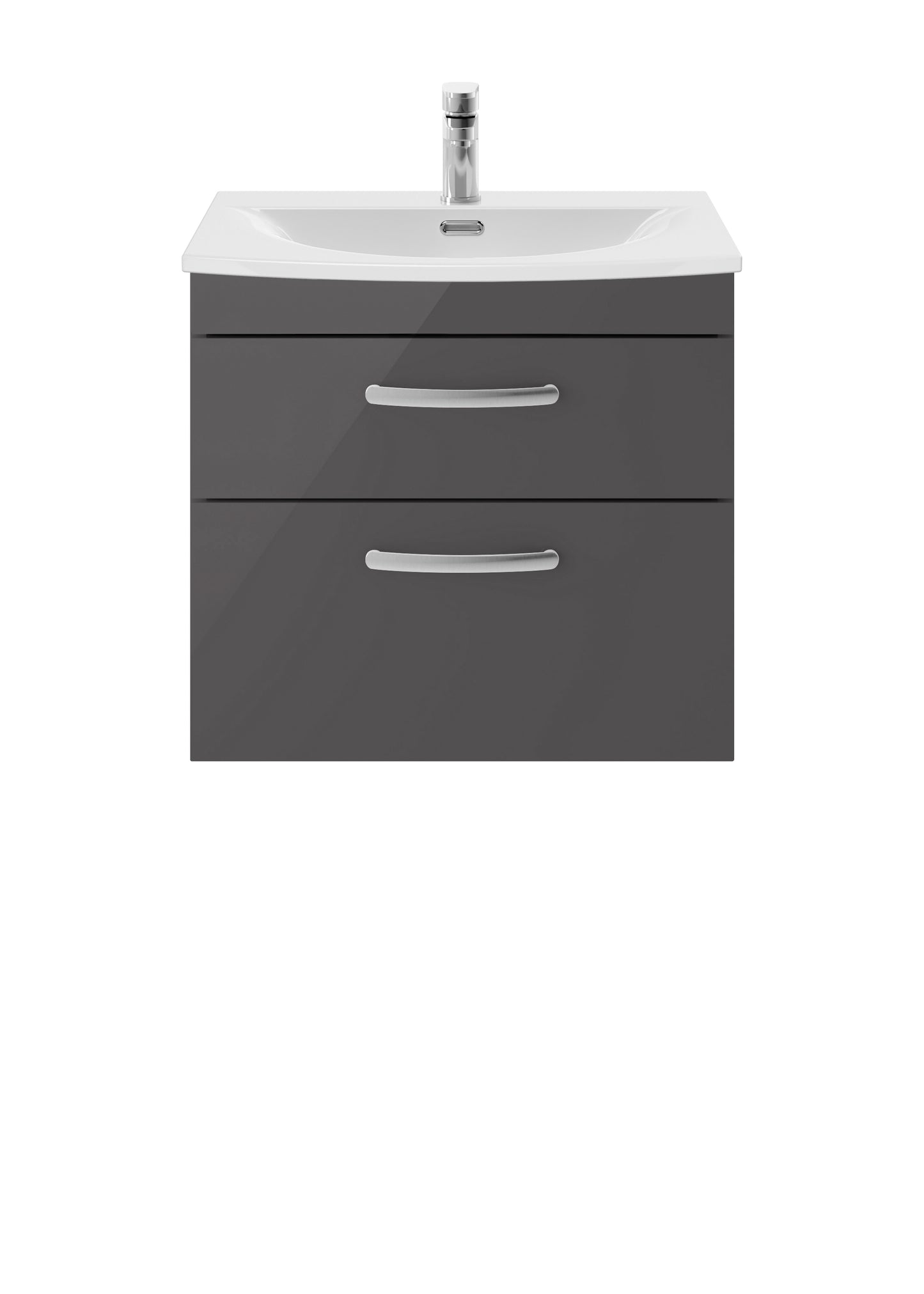 NUIE 600mm Wall Hung Cabinet With Basin 4