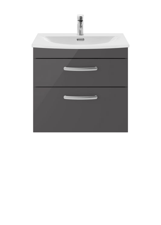 NUIE 600mm Wall Hung Cabinet With Basin 4