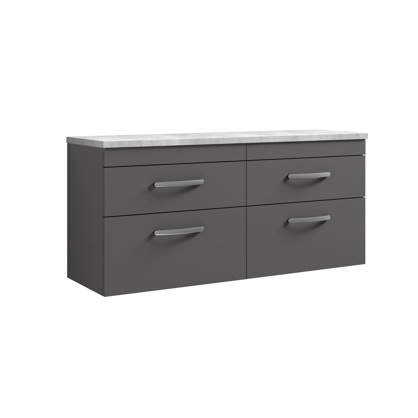 NUIE 1200mm Wall Hung 4-Drawer Unit & Laminate Worktop