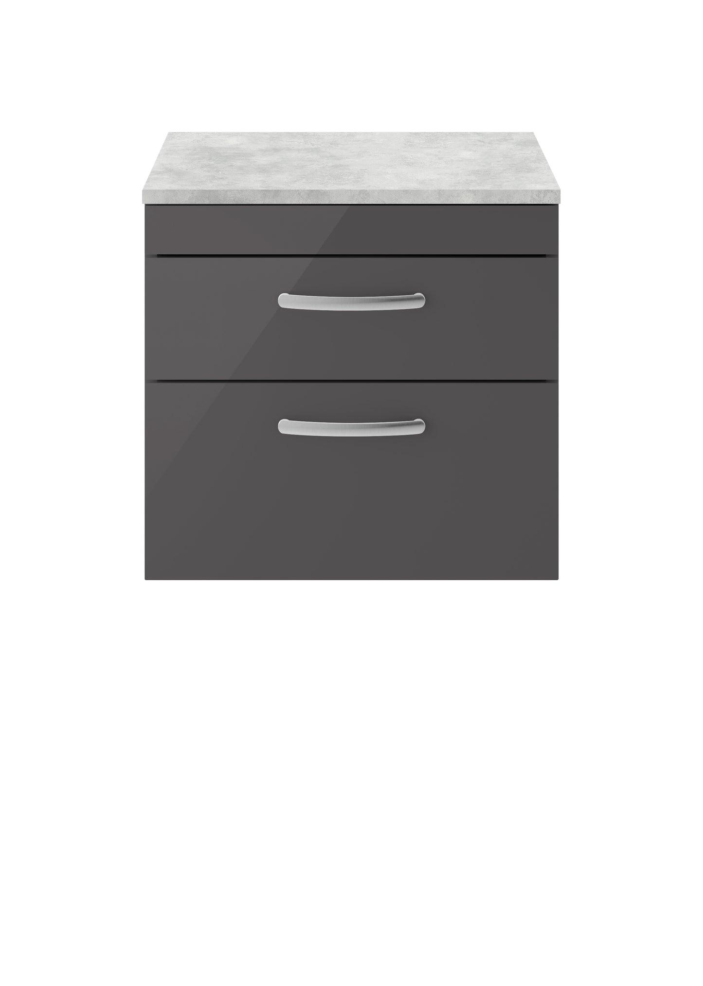 NUIE 600mm Wall Hung Cabinet With Grey Worktop