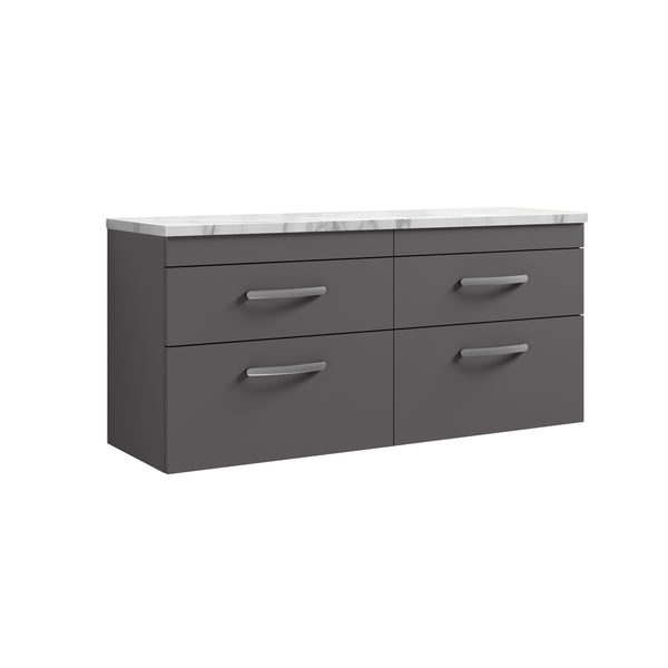 NUIE 1200 Wall Hung 4-Drawer Unit & Laminate Worktop