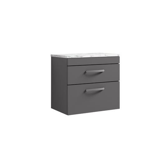NUIE 600 Wall Hung 2-Drawer Unit & Laminate Worktop