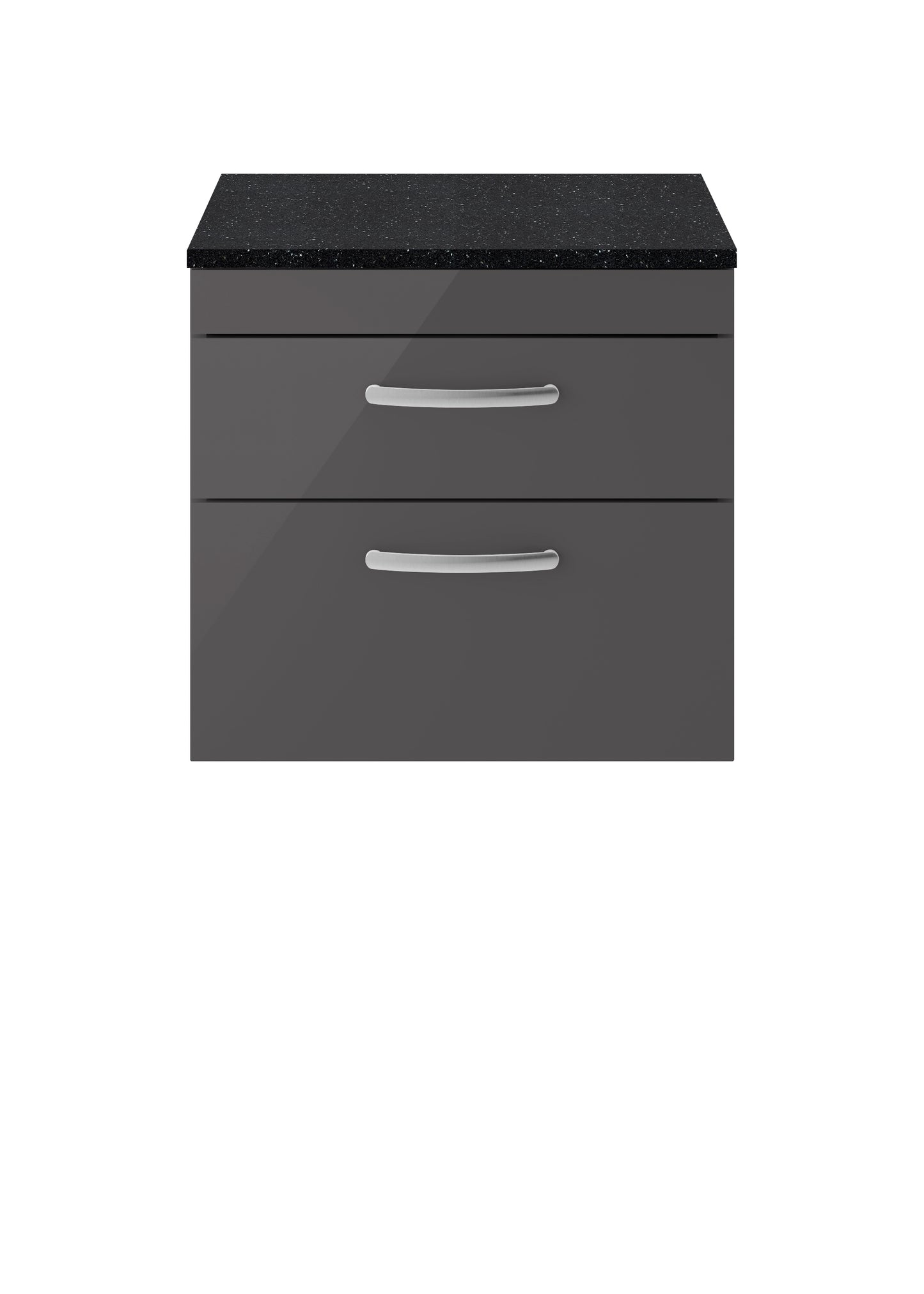 NUIE 600mm Wall Hung Cabinet With Sparkling Black Worktop