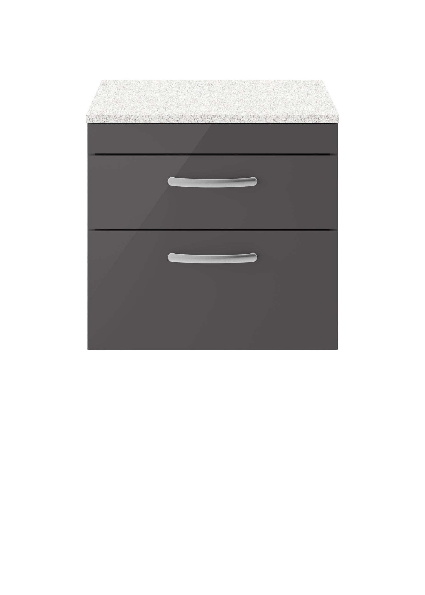NUIE 600mm Wall Hung Cabinet With Sparkling White Worktop