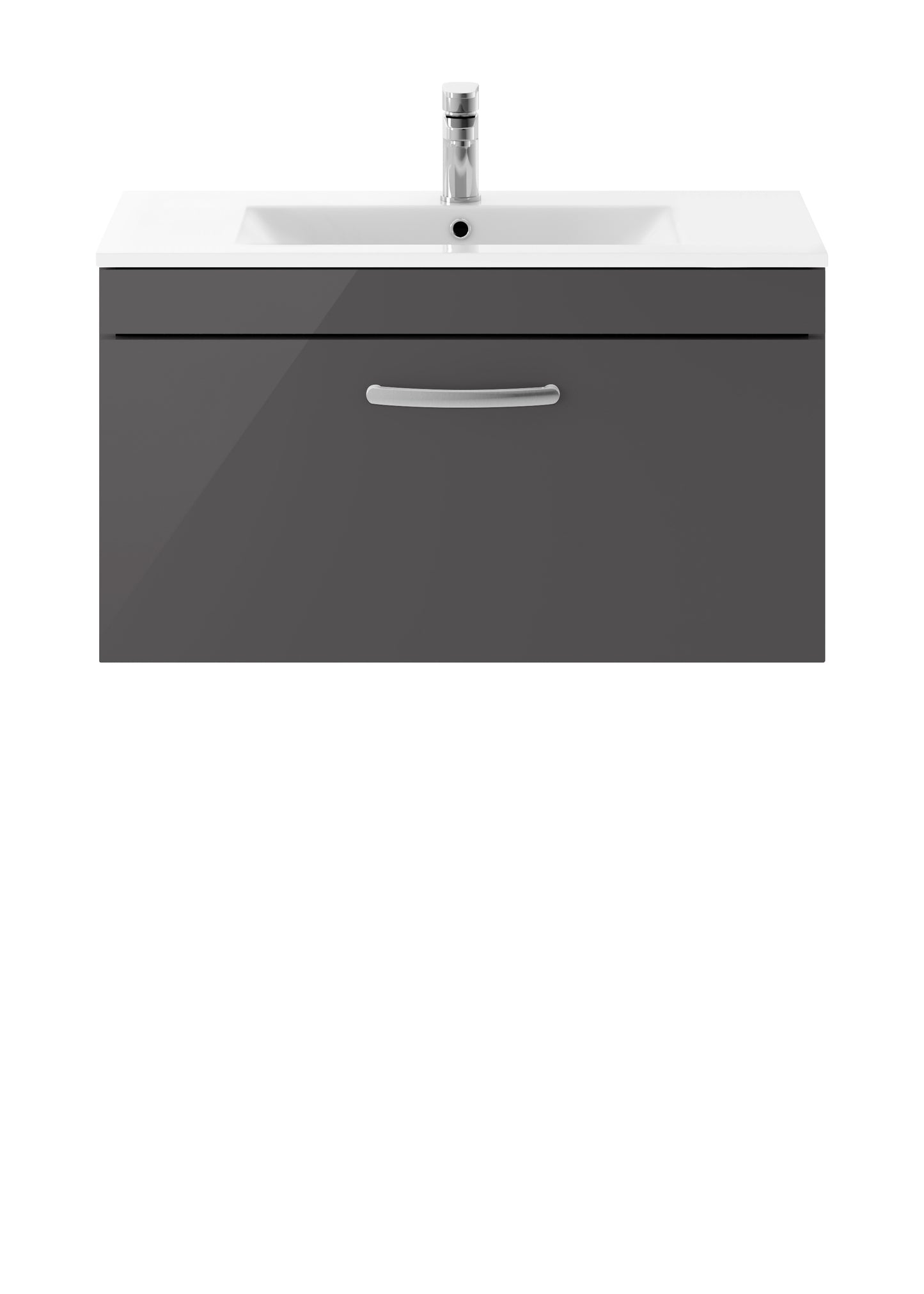 NUIE 800mm Wall Hung Cabinet With Basin 2