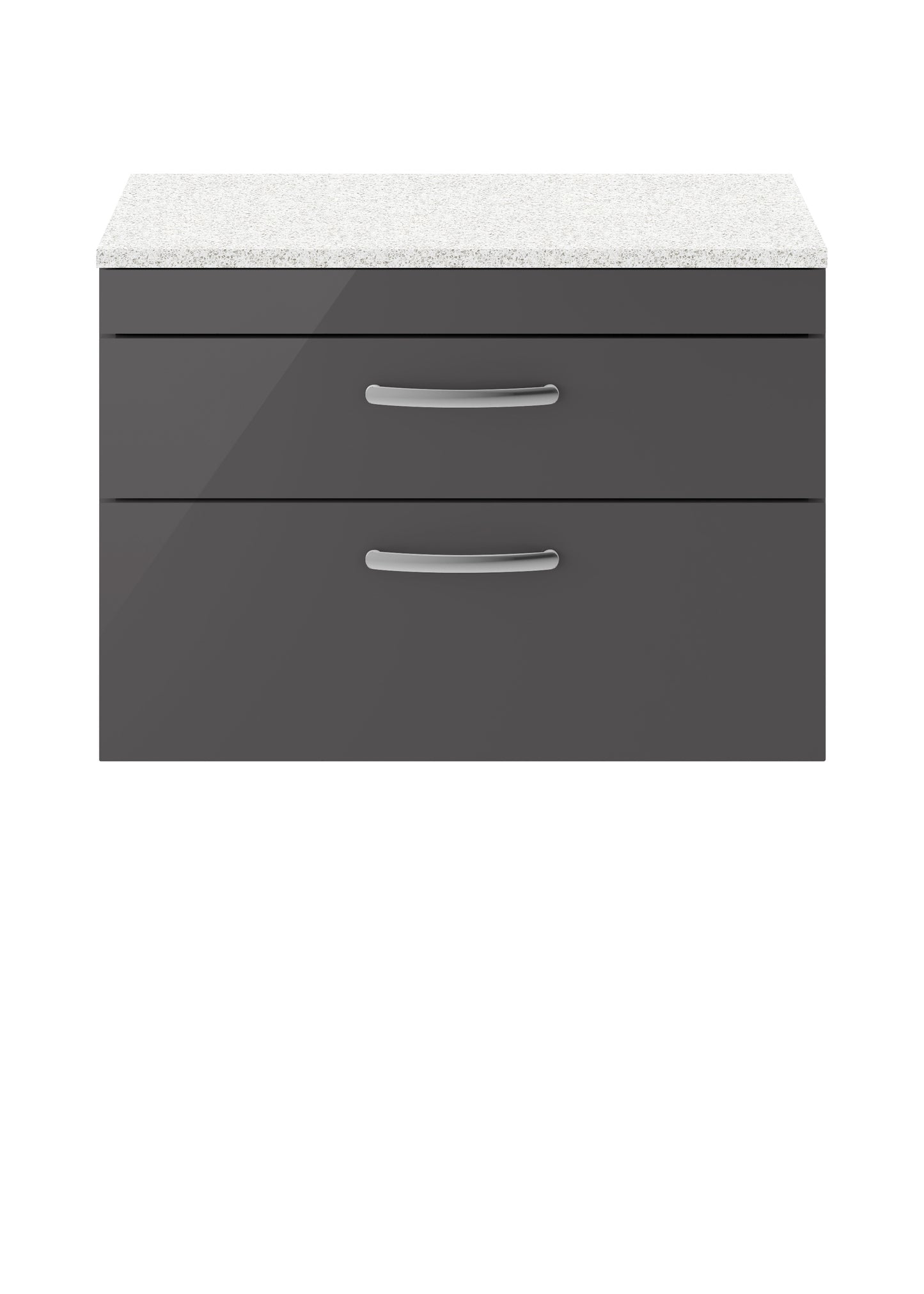 NUIE 800mm Wall Hung Cabinet With Sparkling White Worktop