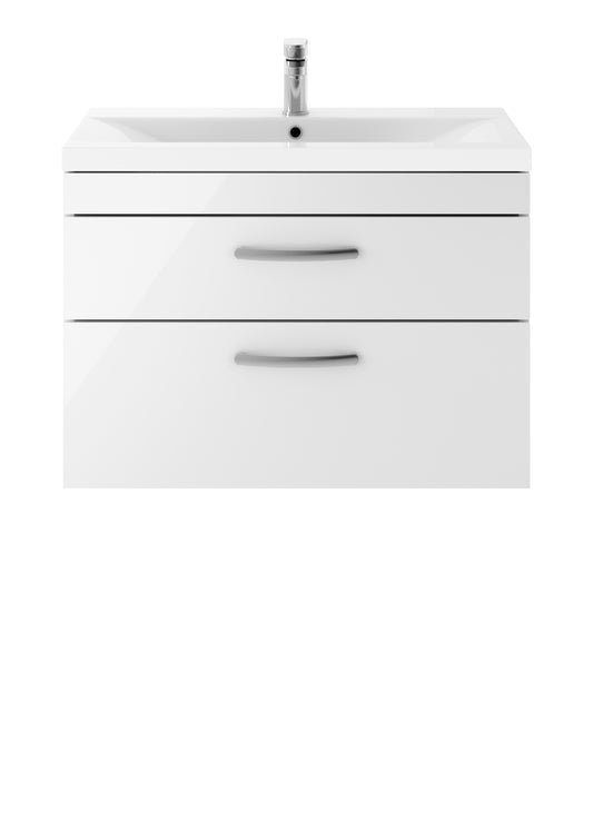 NUIE 800mm Wall Hung Vanity With Basin 1