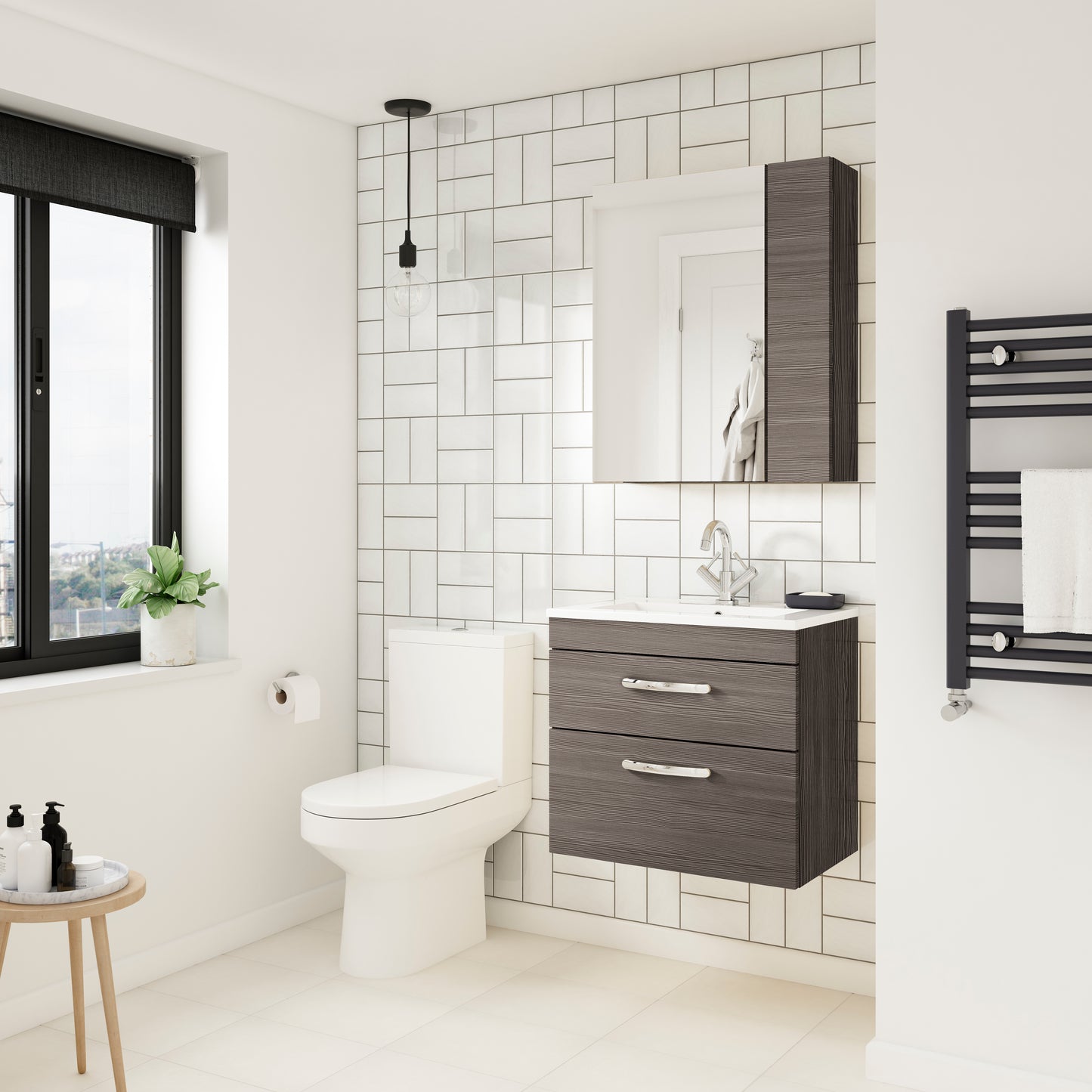 NUIE 500mm Wall Hung Vanity With Basin 2