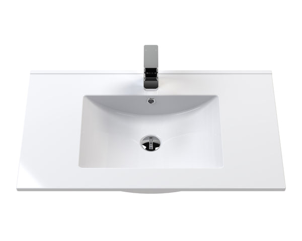Hudson Reed 800mm Wall Hung Single Drawer Vanity with Basin - 1 Tap Hole