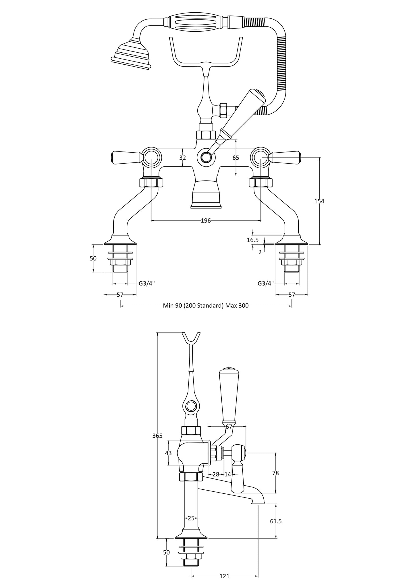 Hudson Reed Bath Shower Mixer