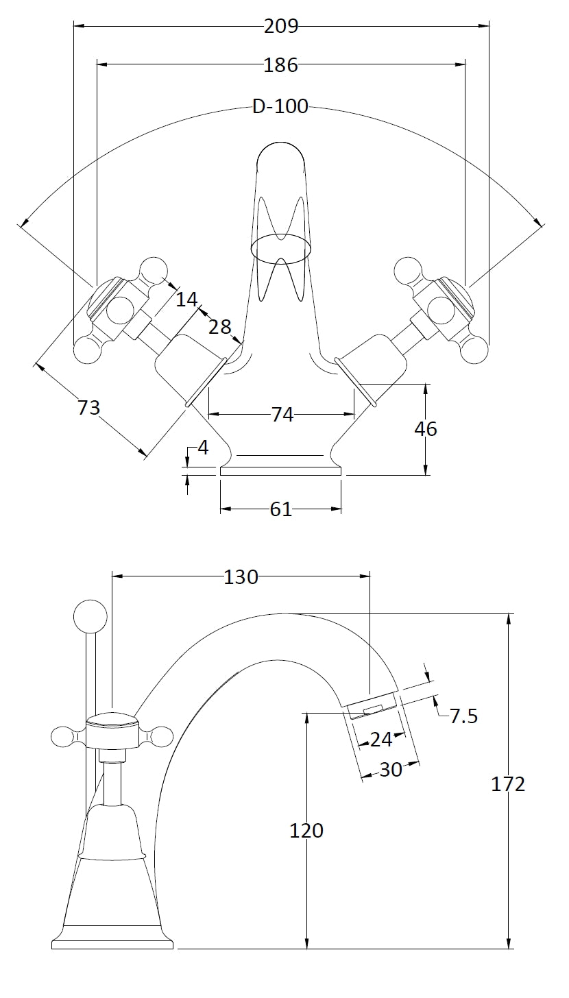 Hudson Reed Mono Basin Mixer