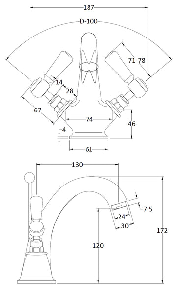Hudson Reed Mono Basin Mixer