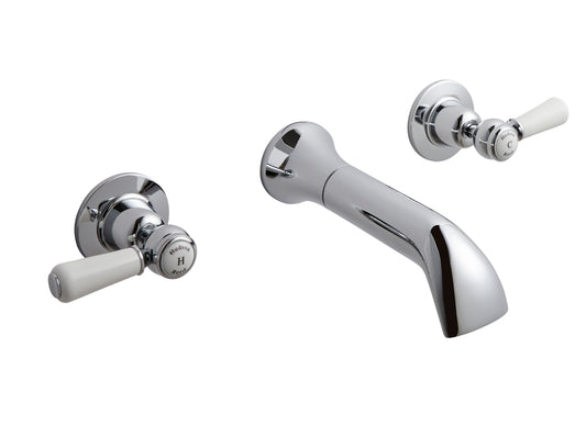 Hudson Reed Wall Mounted Bath Spout & Stop Taps