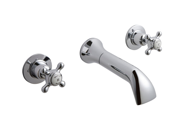 Hudson Reed Wall Mounted Bath Spout & Stop Taps