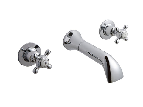 Hudson Reed Wall Mounted Bath Spout & Stop Taps