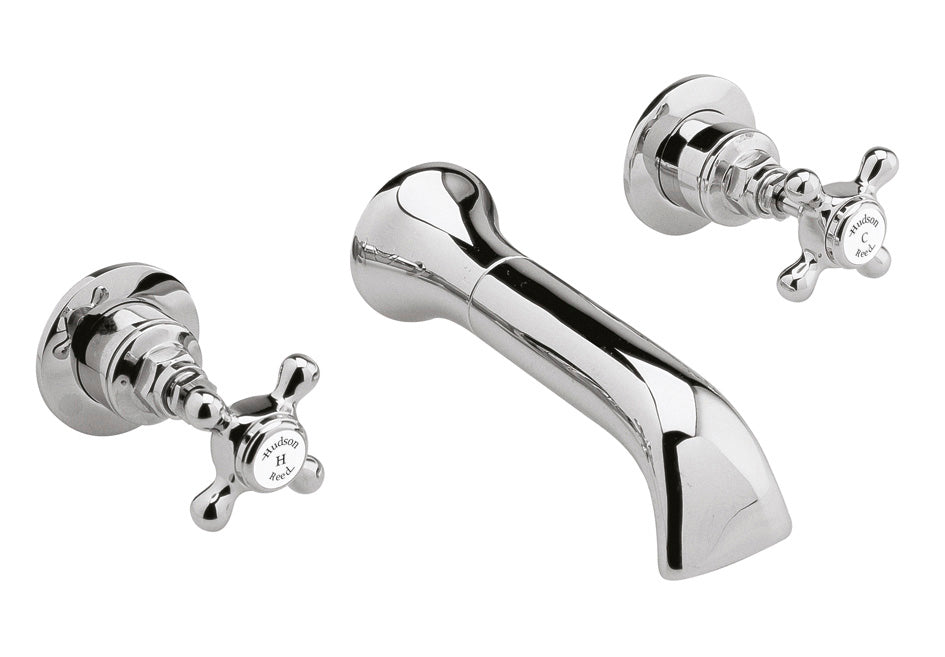 Hudson Reed Wall Mounted Bath Spout & Stop Taps