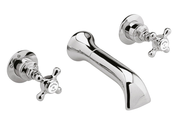Hudson Reed Wall Mounted Bath Spout & Stop Taps