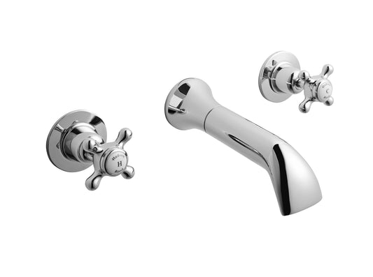 Hudson Reed 3 Tap Hole Wall Mounted Basin Mixer