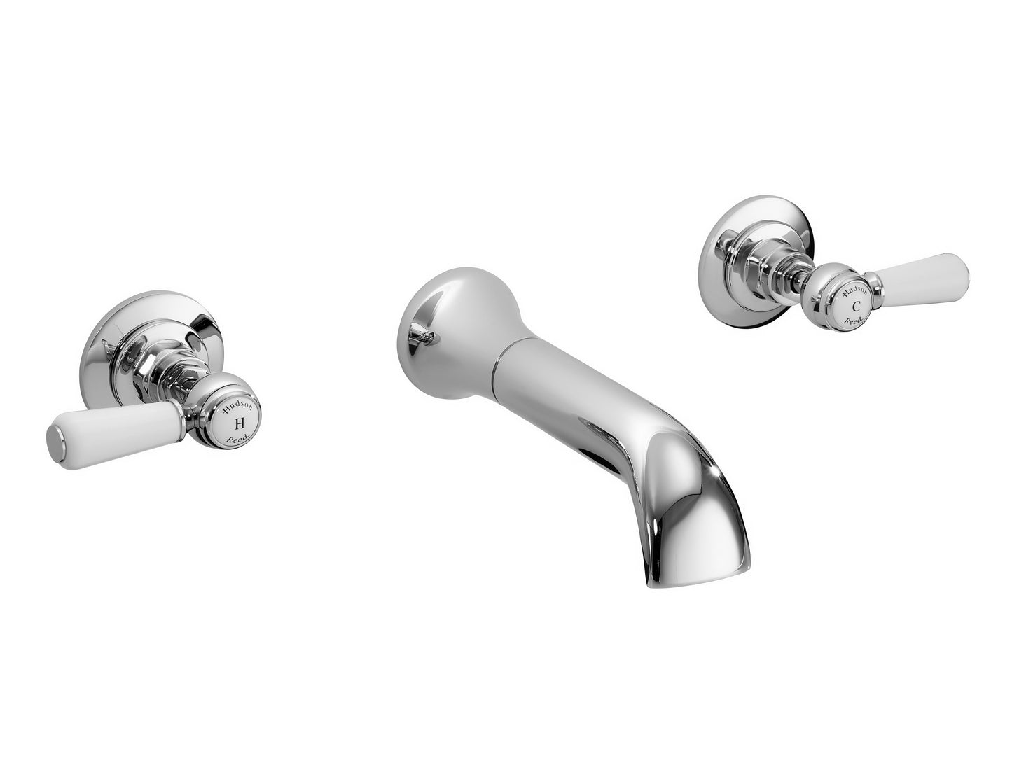Hudson Reed 3 Tap Hole Wall Mounted Basin Mixer
