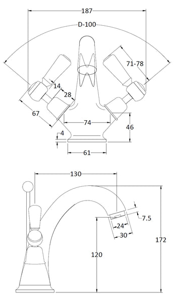 Hudson Reed Mono Basin Mixer