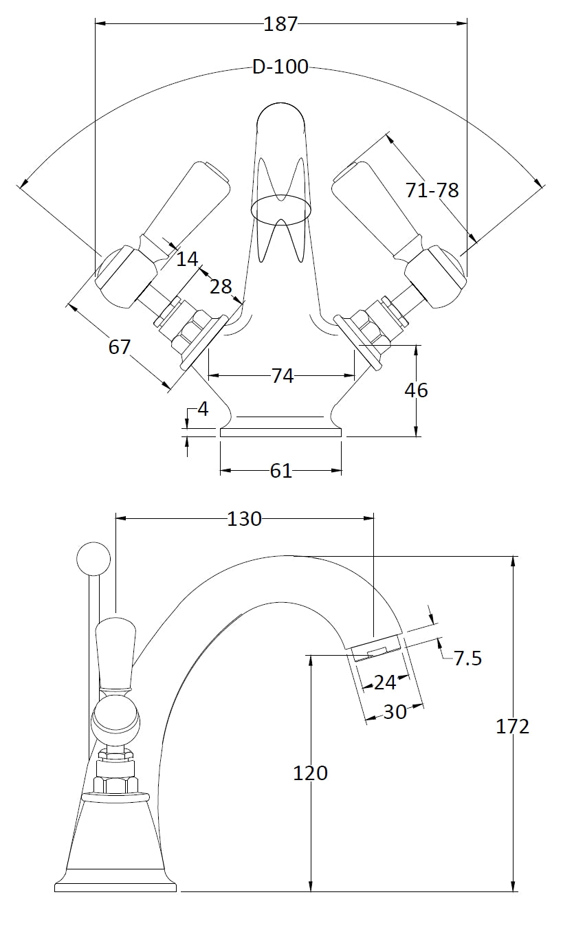 Hudson Reed Mono Basin Mixer
