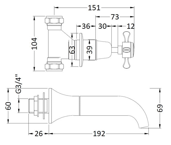 Hudson Reed Bath Spout