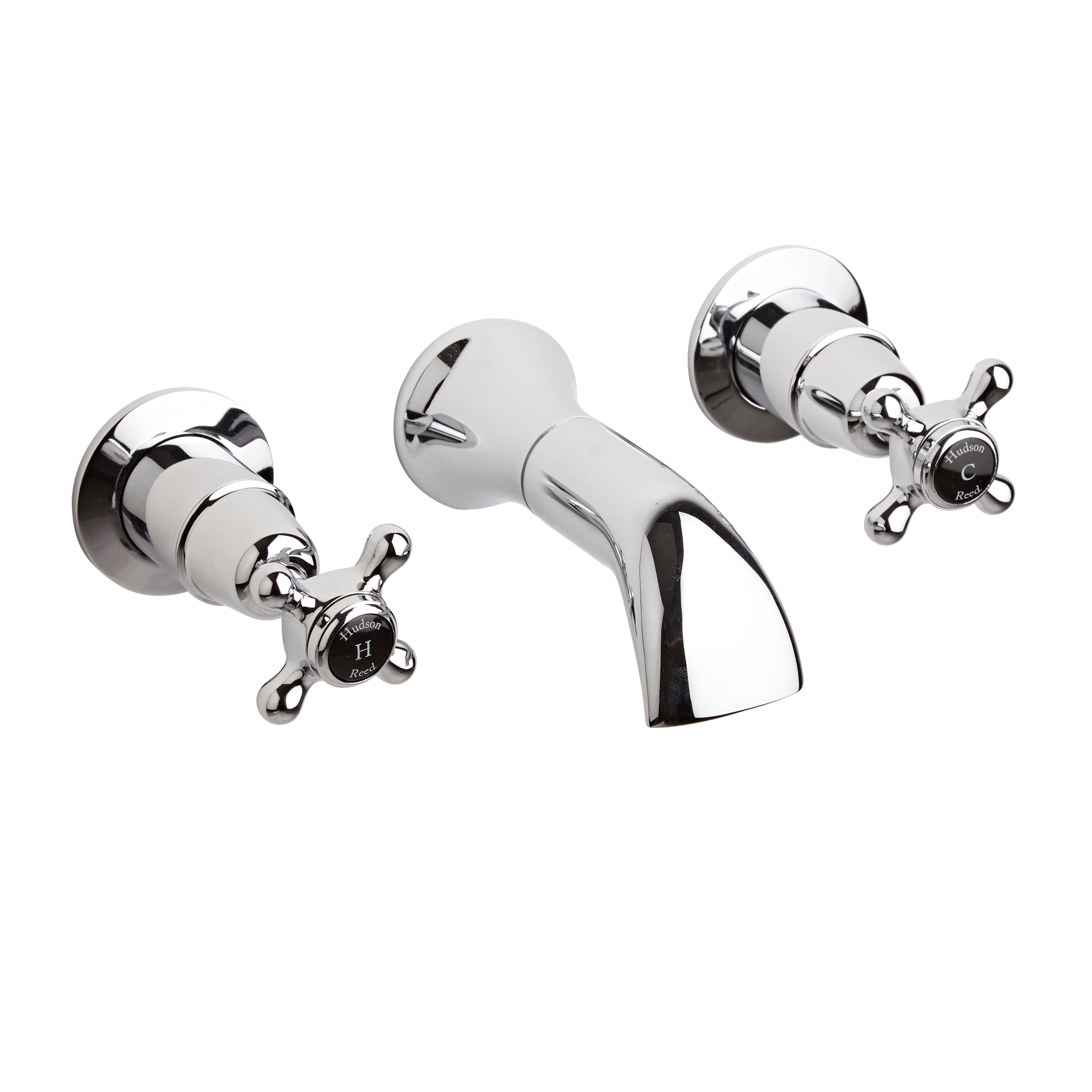 Hudson Reed 3 Tap Hole Wall Mounted Basin Mixer