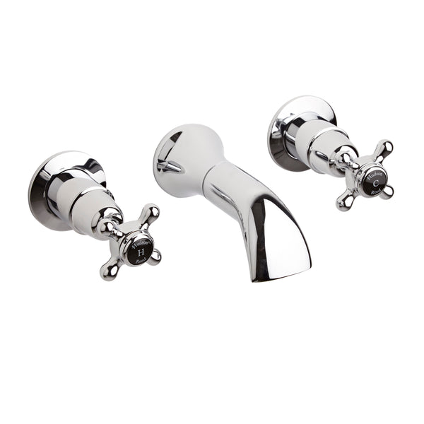 Hudson Reed 3 Tap Hole Wall Mounted Basin Mixer