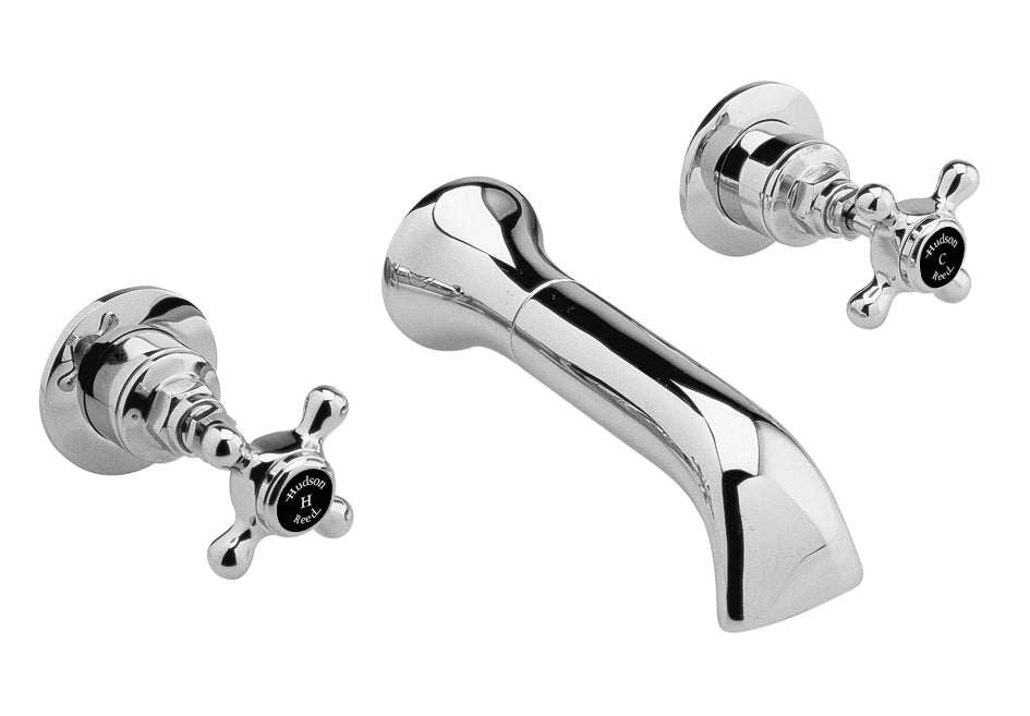 Hudson Reed 3 Tap Hole Wall Mounted Basin Mixer