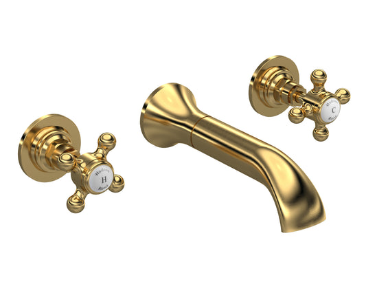 Hudson Reed 3 Tap Hole Wall Mounted Basin Mixer