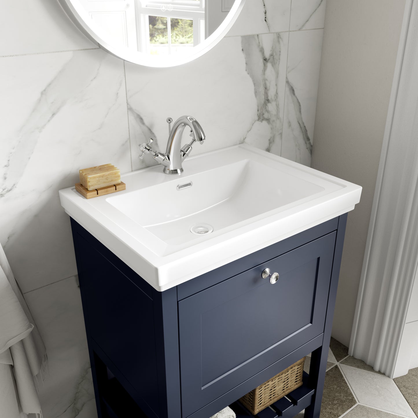 Hudson Reed 600mm Floor Standing Vanity & Basin 1TH
