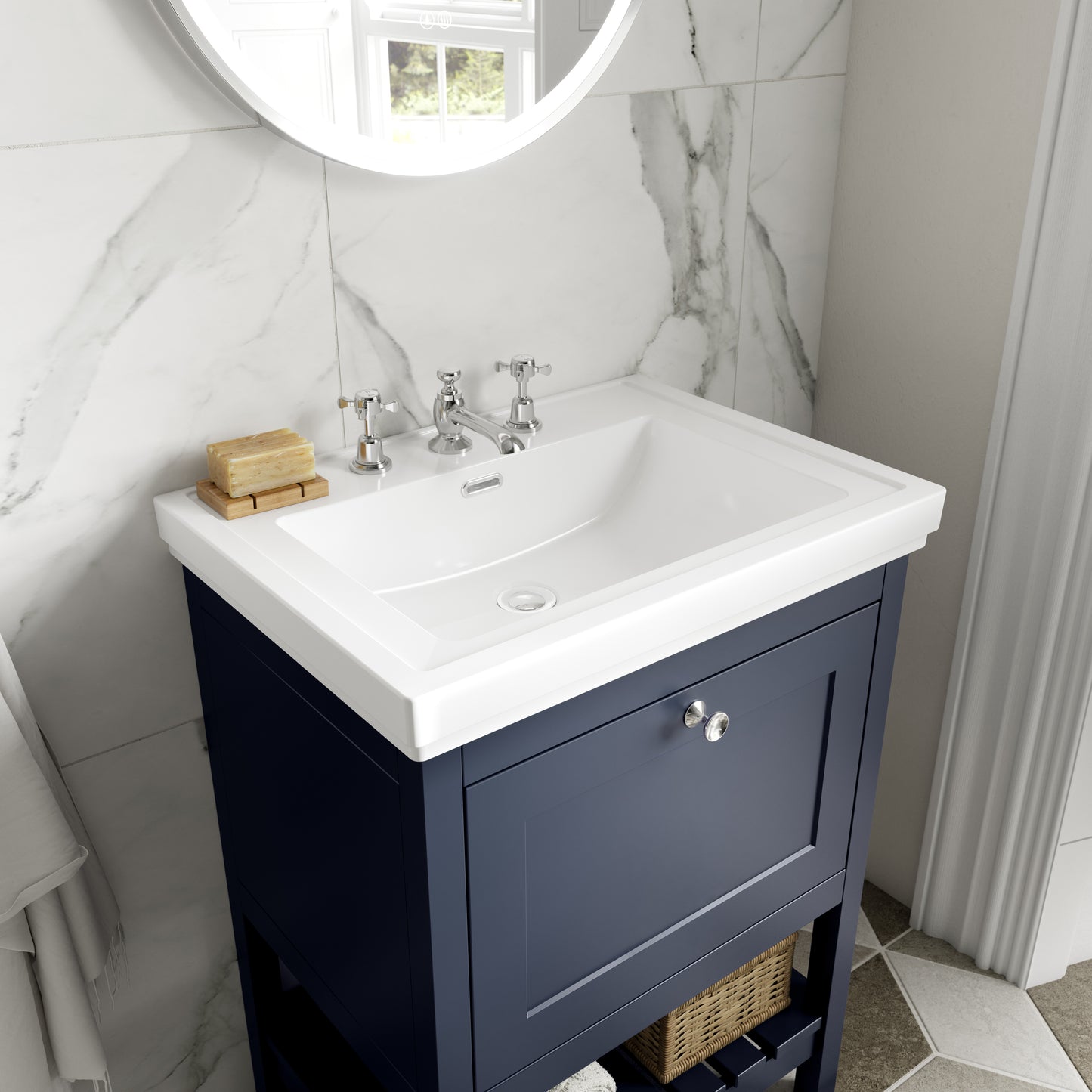 Hudson Reed 500mm Floor Standing Vanity & Basin 3TH