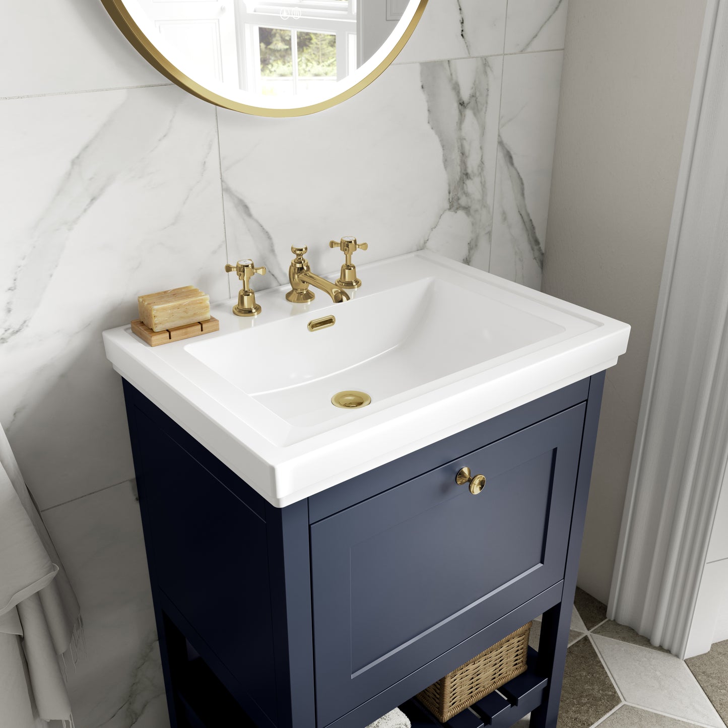 Hudson Reed 600mm Floor Standing Vanity & Basin 3TH