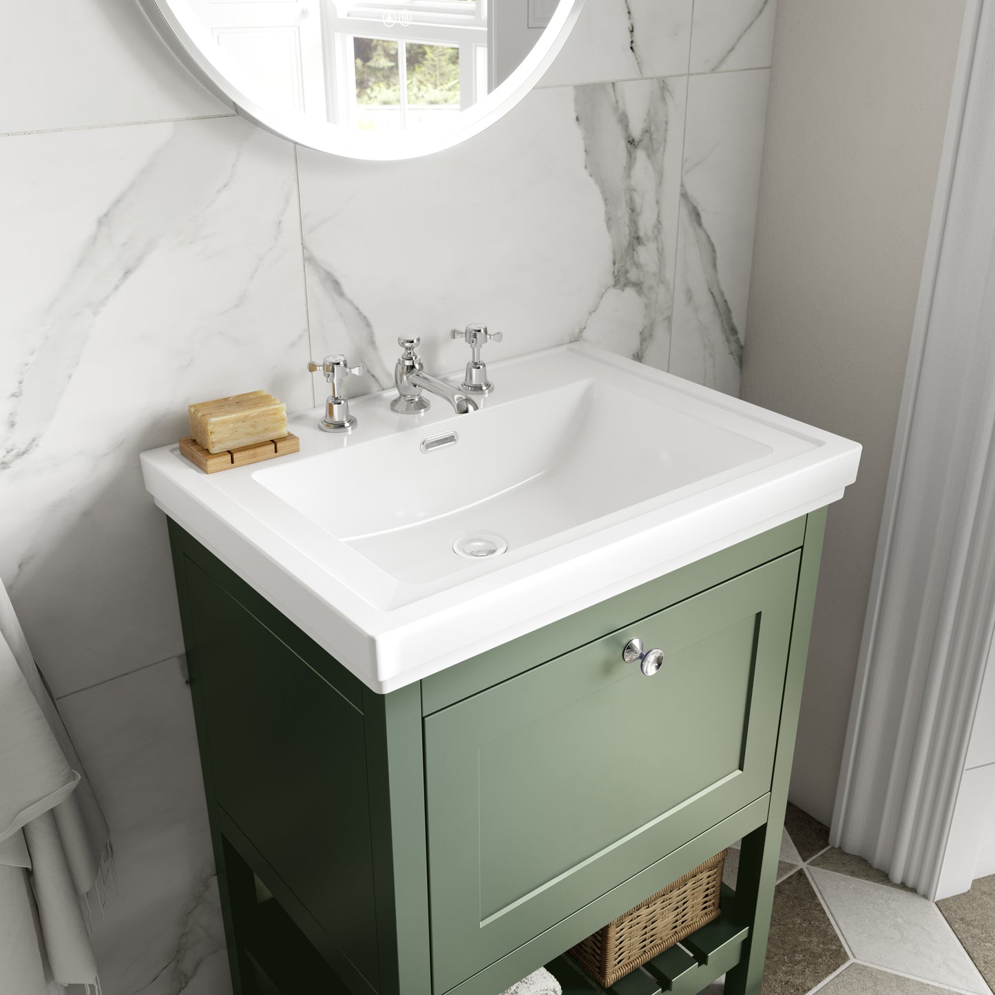 Hudson Reed 500mm Floor Standing Vanity & Basin 3TH