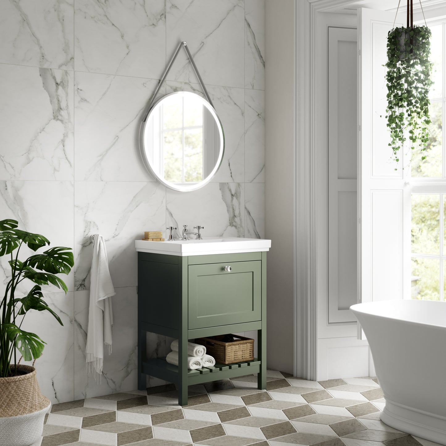 Hudson Reed 600mm Floor Standing Vanity & Basin 3TH