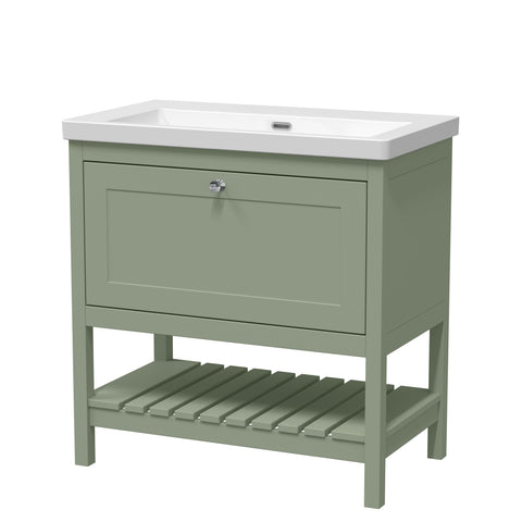 Hudson Reed 800mm Floor Standing Drawer Contemporary Basin 0TH