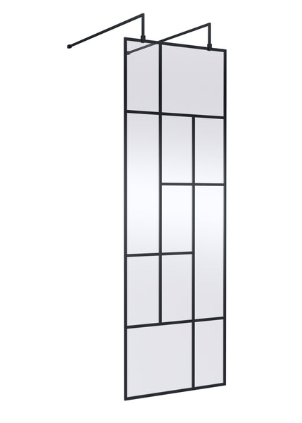 Hudson Reed 700mm Abstract Frame Wetroom Screen with Support Bars
