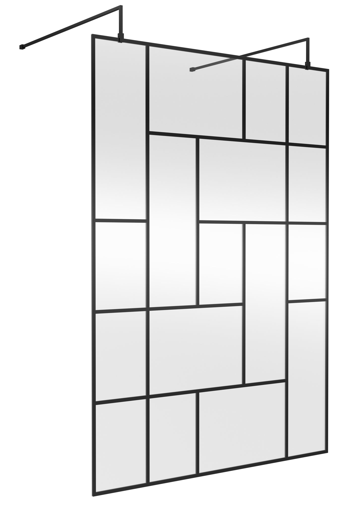 Hudson Reed 1400mm Abstract Frame Wetroom Screen with Support Bars