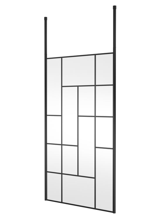Hudson Reed 1100mm Abstract Frame Wetroom Screen with Ceiling Posts