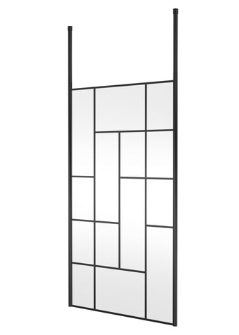 Hudson Reed 1100mm Abstract Frame Wetroom Screen with Ceiling Posts