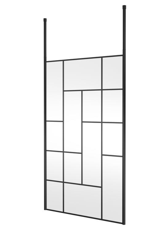 Hudson Reed 1200mm Abstract Frame Wetroom Screen with Ceiling Posts