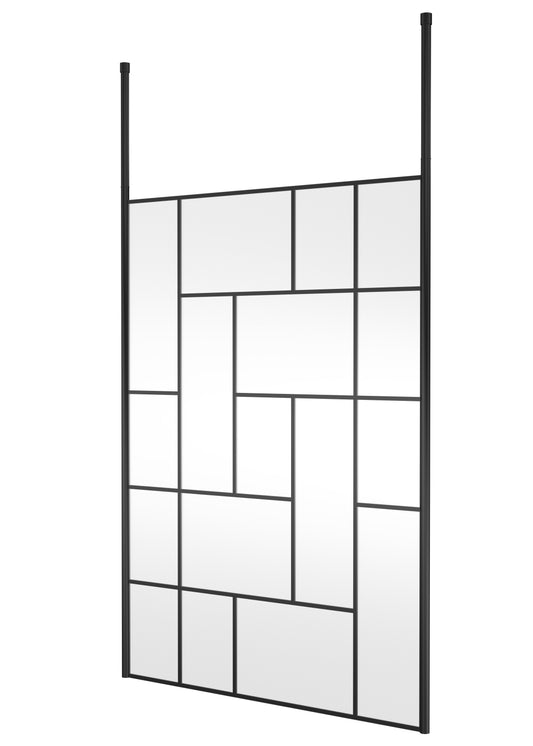 Hudson Reed 1400mm Abstract Frame Wetroom Screen with Ceiling Posts