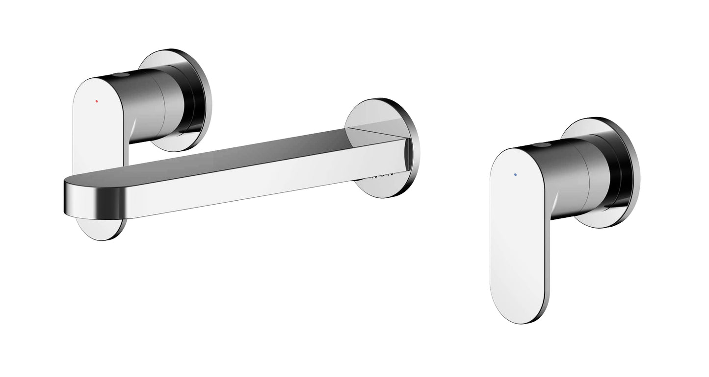 NUIE Wall Mounted 3 Tap Hole Basin Mixer