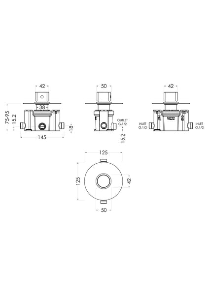 NUIE Thermostatic Temperature Control Valve