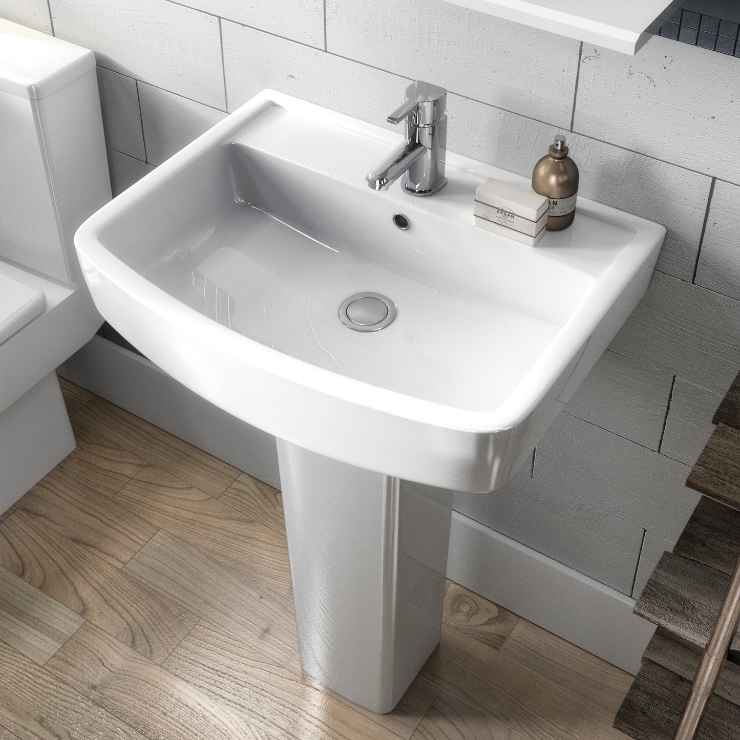 NUIE 520mm Basin & Pedestal