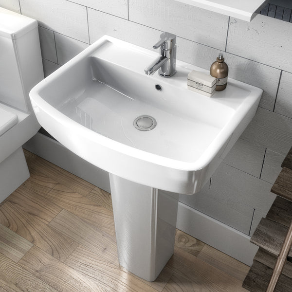 NUIE 520mm Basin & Semi Pedestal