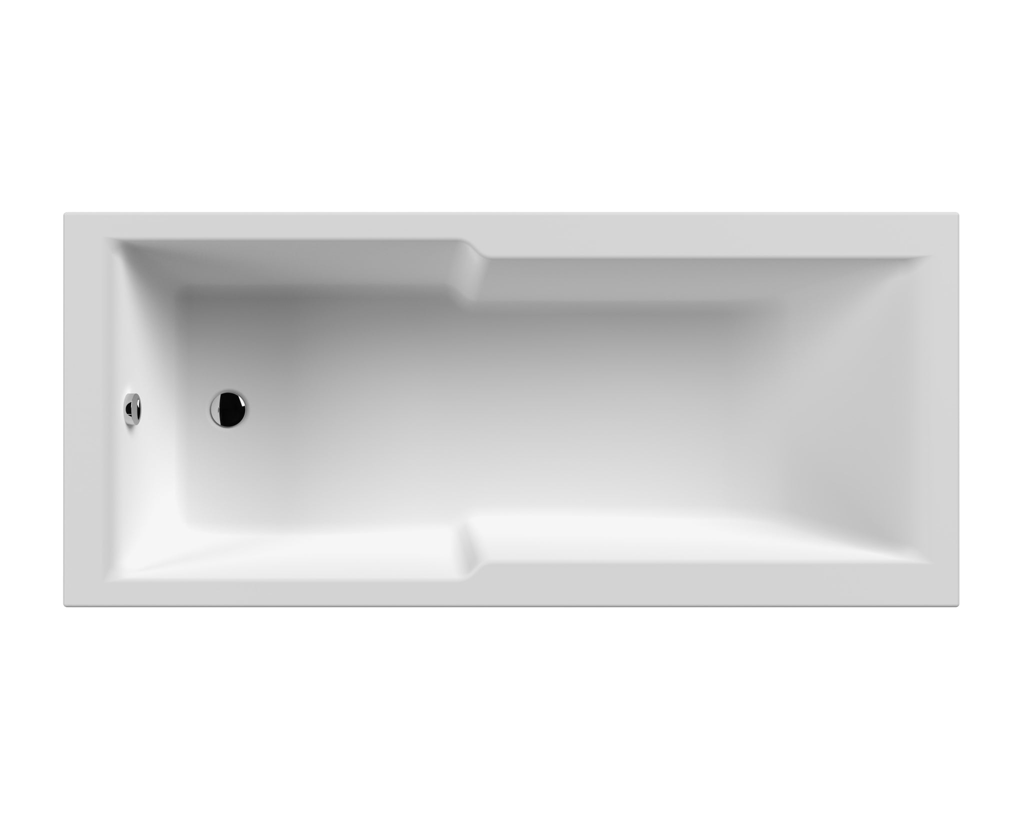 NUIE Eternalite Square Straight Shower Bath 1700 x 750mm