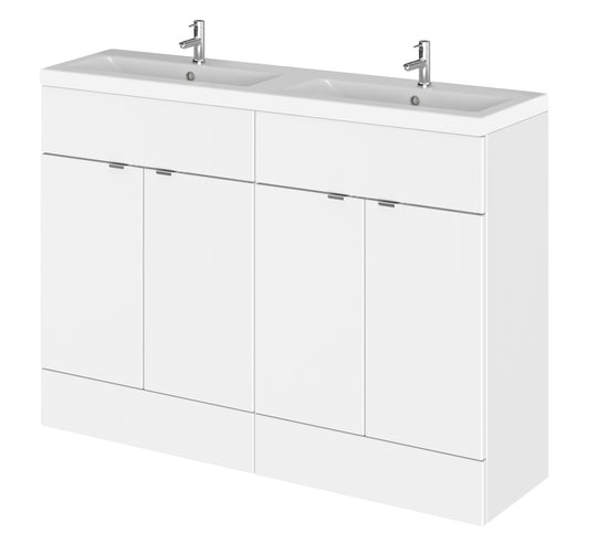 Hudson Reed 1200mm Vanity Unit & Double Ceramic Basin
