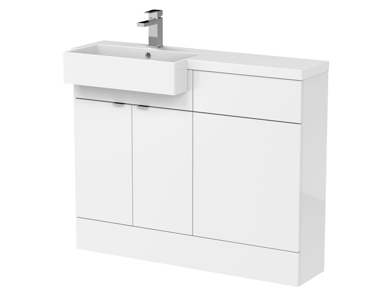 Hudson Reed 1100mm Combination Unit & Left Hand Semi Recessed Basin